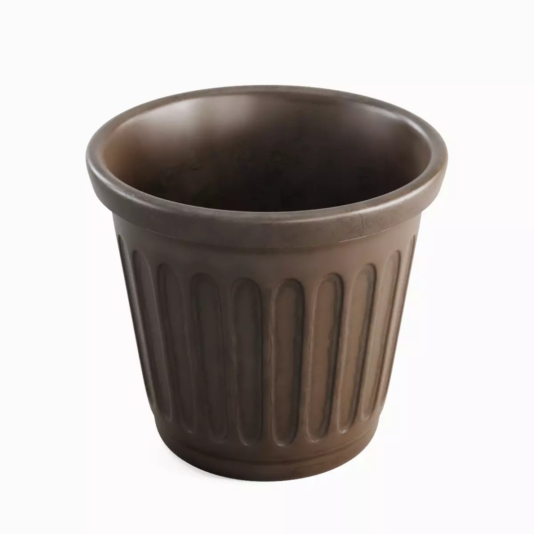 Plastic Flowerpot 3D Model – High Poly Game-Ready Asset, FBX, OBJ - View 6