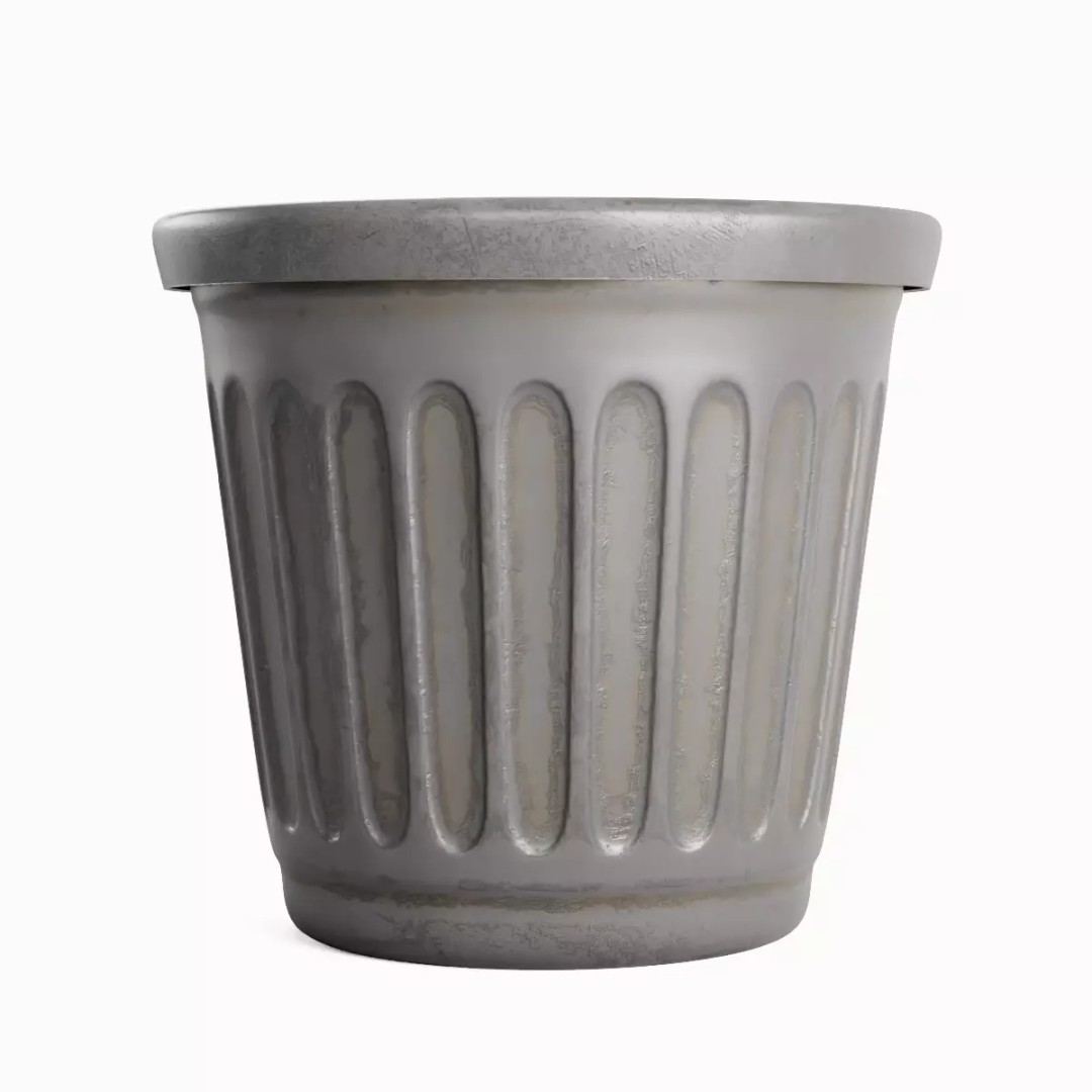 Plastic Flowerpot 3D Model – High Poly Game-Ready Asset, FBX, OBJ - View 9