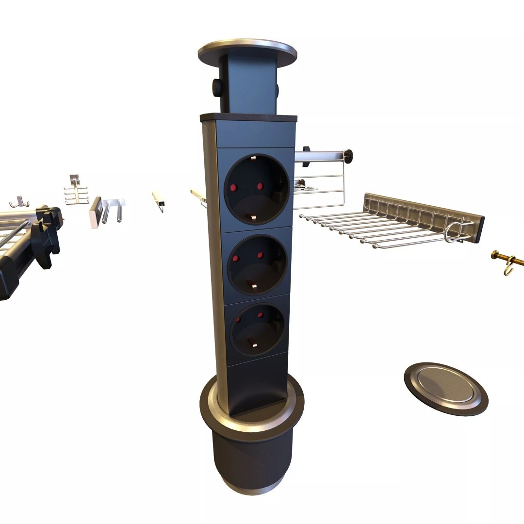 Furniture Fittings Mega Pack 3D Model – Mechanisms for Interior Design - View 112