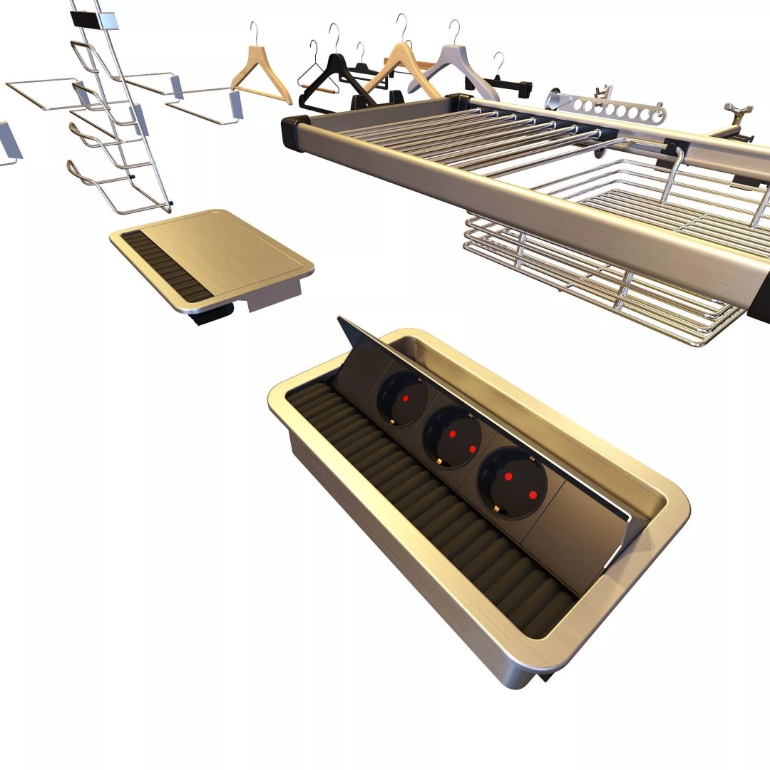 Furniture Fittings Mega Pack 3D Model – Mechanisms for Interior Design - View 114