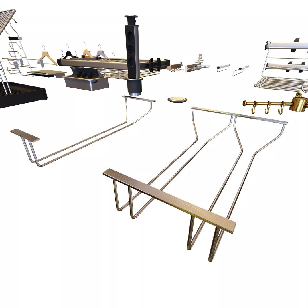 Furniture Fittings Mega Pack 3D Model – Mechanisms for Interior Design - View 115