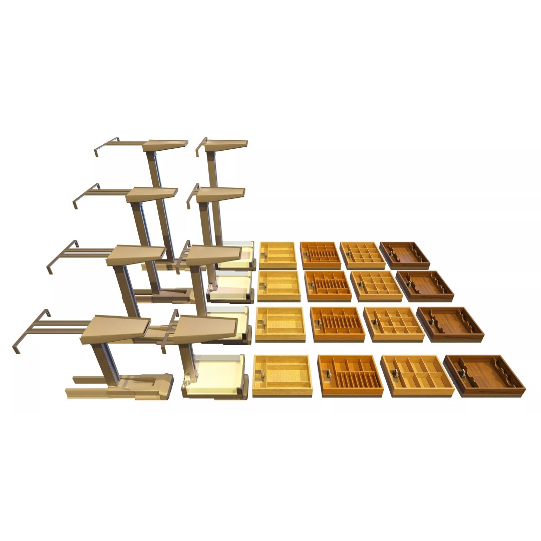 Furniture Fittings Mega Pack 3D Model – Mechanisms for Interior Design - View 7
