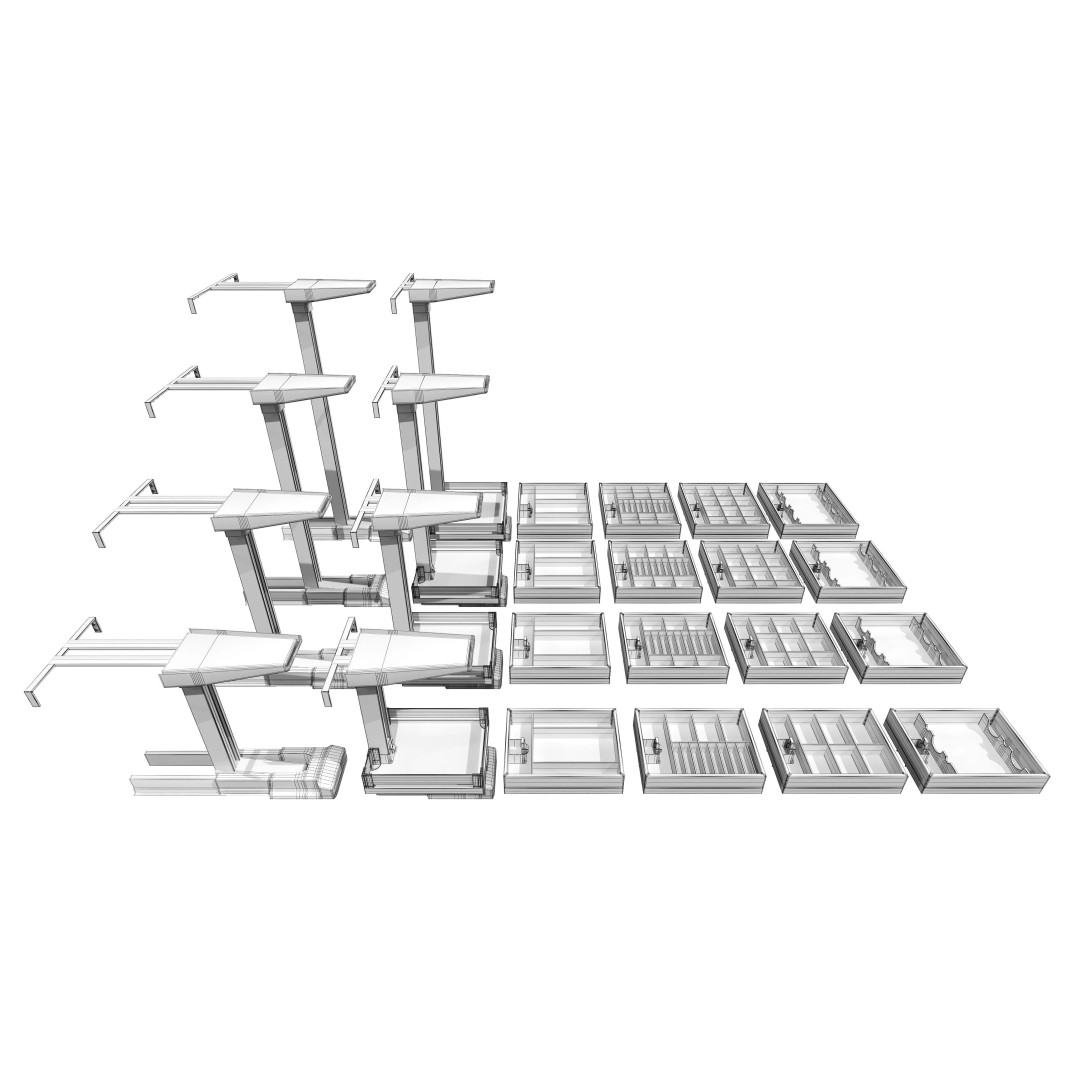 Furniture Fittings Mega Pack 3D Model – Mechanisms for Interior Design - View 8