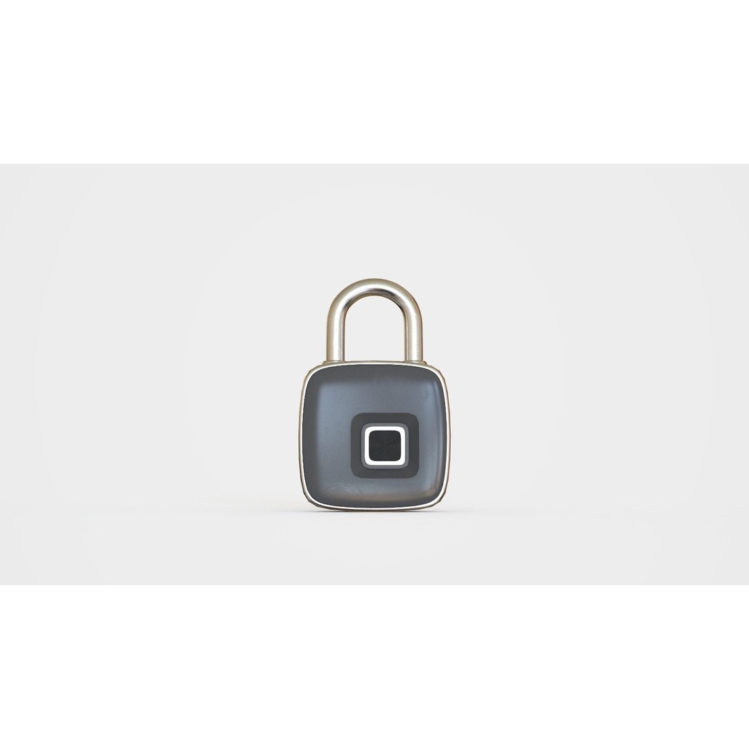 Smart Fingerprint Padlock 3D Model – Low Poly PBR Game Asset, FBX