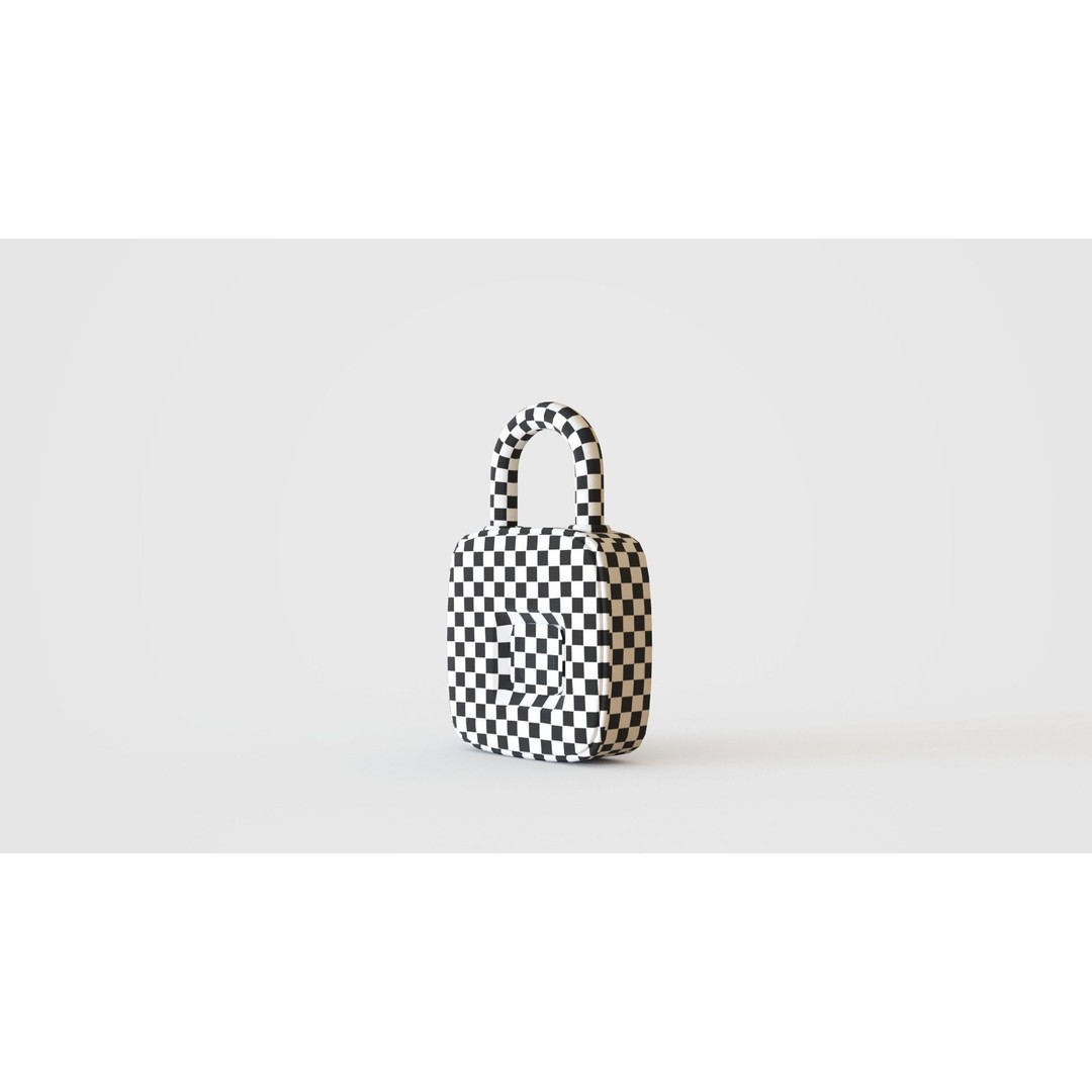 Smart Fingerprint Padlock 3D Model – Low Poly PBR Game Asset, FBX - View 4