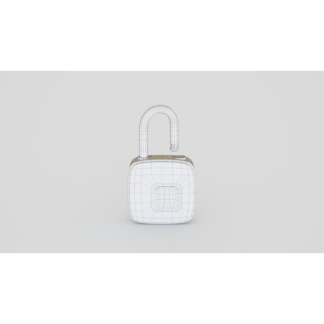 Smart Fingerprint Padlock 3D Model – Low Poly PBR Game Asset, FBX - View 6
