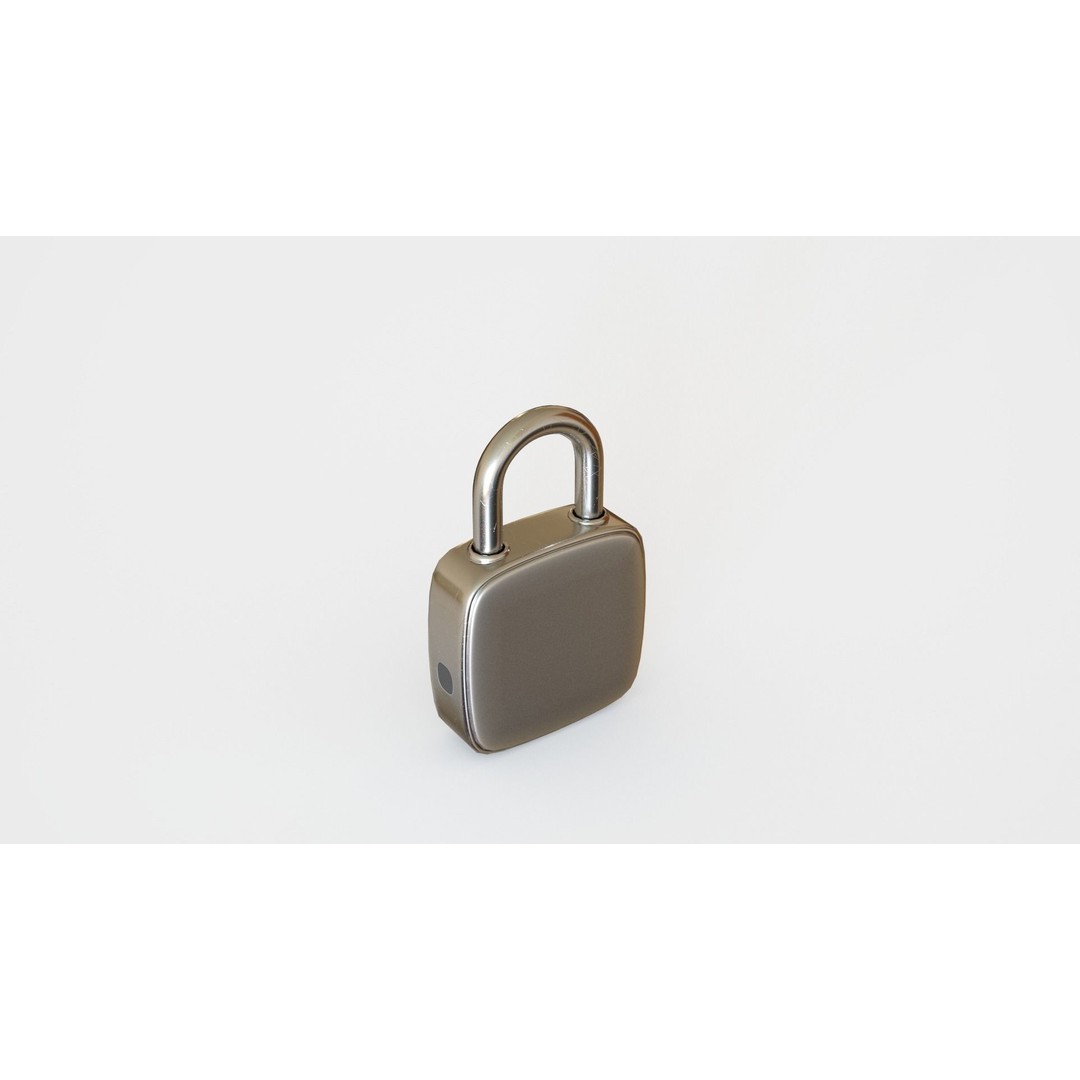 Smart Fingerprint Padlock 3D Model – Low Poly PBR Game Asset, FBX - View 7