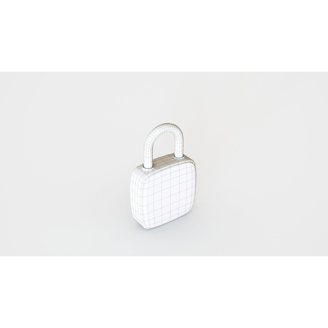 Smart Fingerprint Padlock 3D Model – Low Poly PBR Game Asset, FBX - View 8