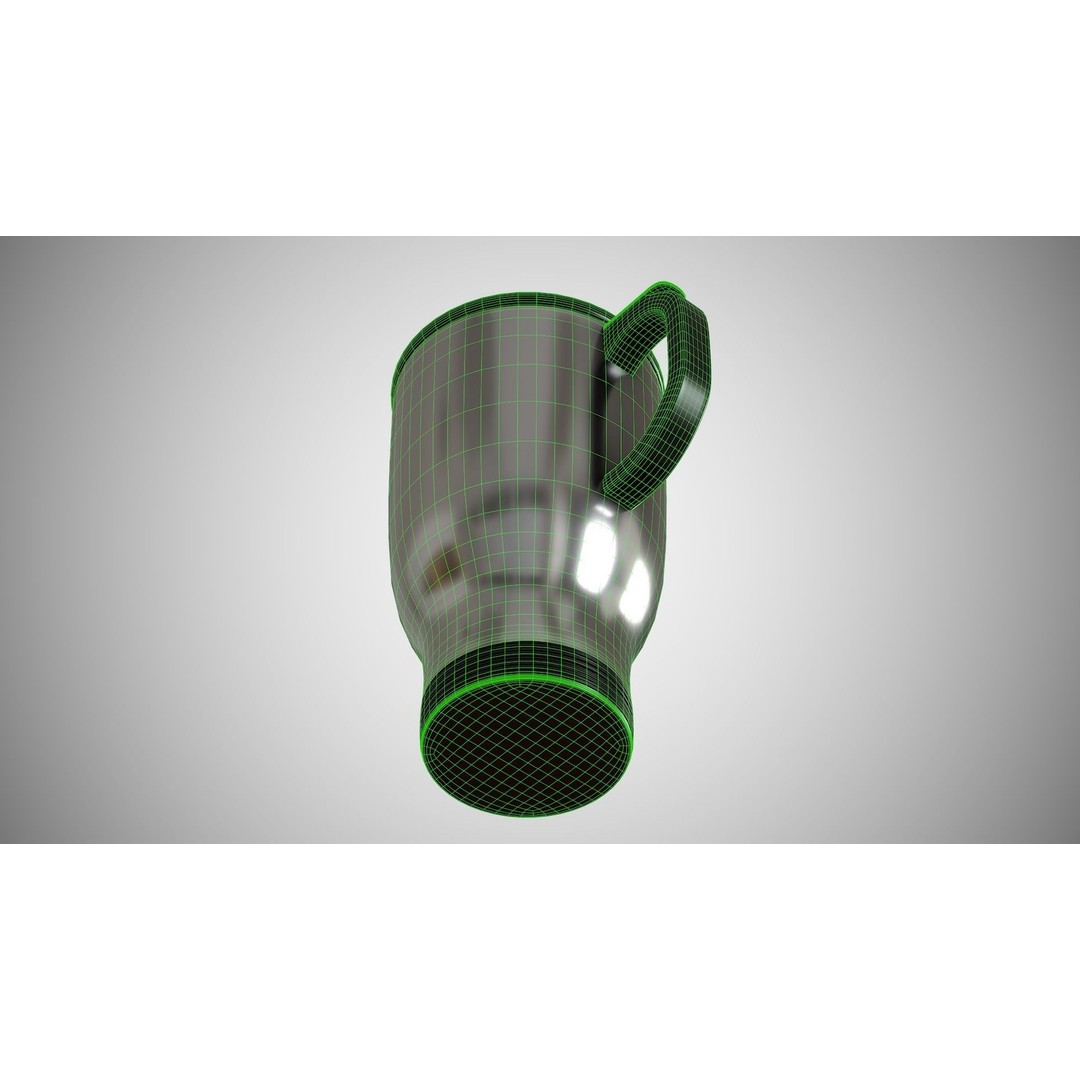 Travel Mug 3D Model – Low Poly PBR Kitchenware, FBX, OBJ