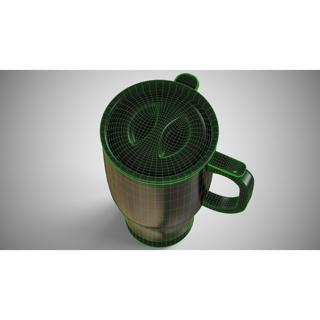 Travel Mug 3D Model – Low Poly PBR Kitchenware, FBX, OBJ - View 15