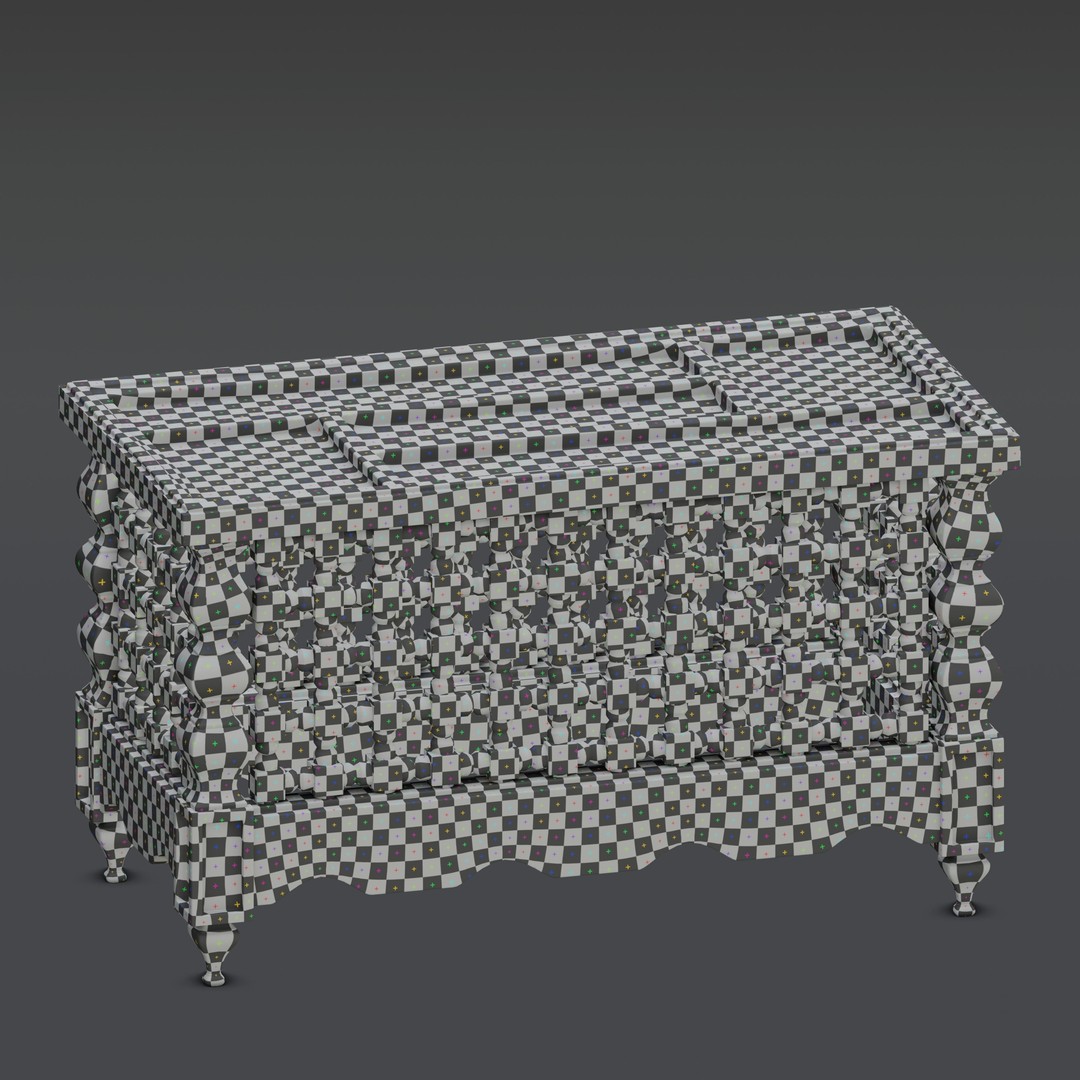 Moroccan Mashrabiya Table 3D Model – High Poly PBR Interior Asset, FBX - View 10