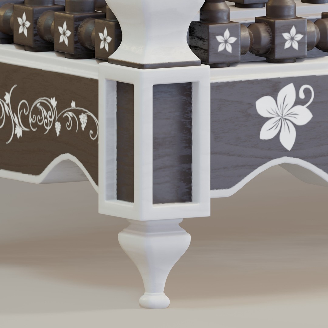 Moroccan Mashrabiya Table 3D Model – High Poly PBR Interior Asset, FBX - View 5