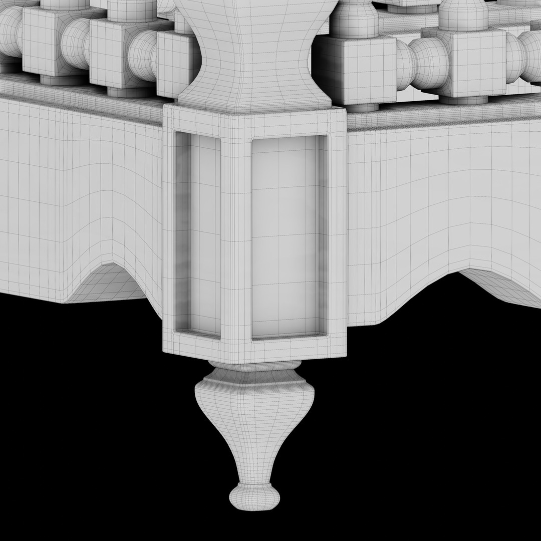 Moroccan Mashrabiya Table 3D Model – High Poly PBR Interior Asset, FBX - View 9