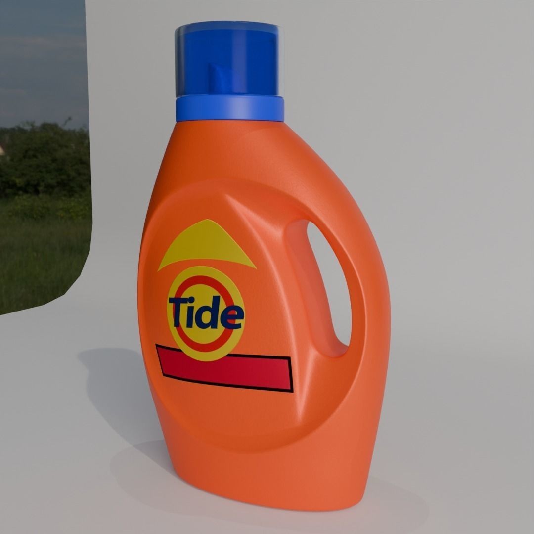 Tide Detergent Bottle 3D Model – Low Poly PBR Asset, Blender, FBX - View 12
