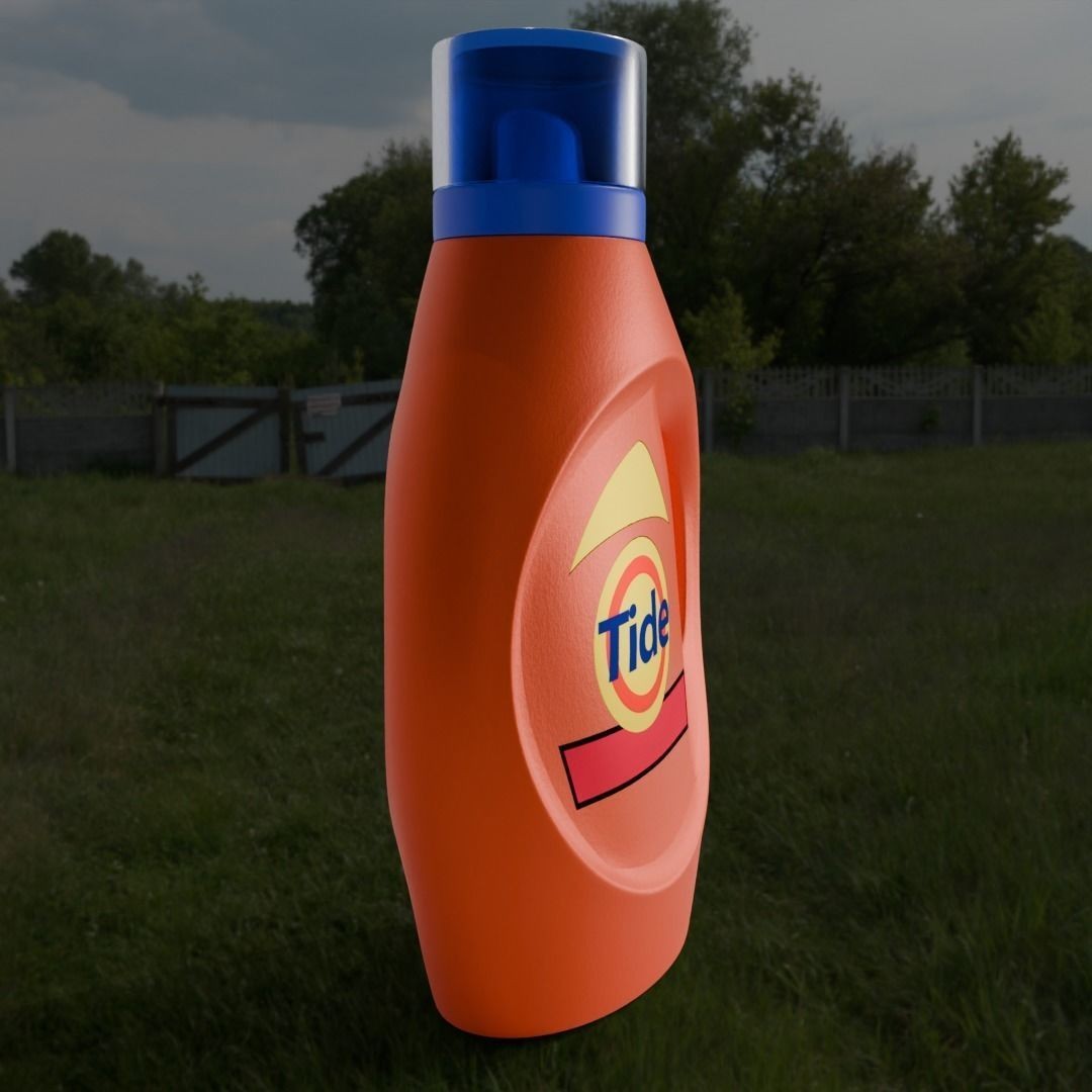 Tide Detergent Bottle 3D Model – Low Poly PBR Asset, Blender, FBX - View 24