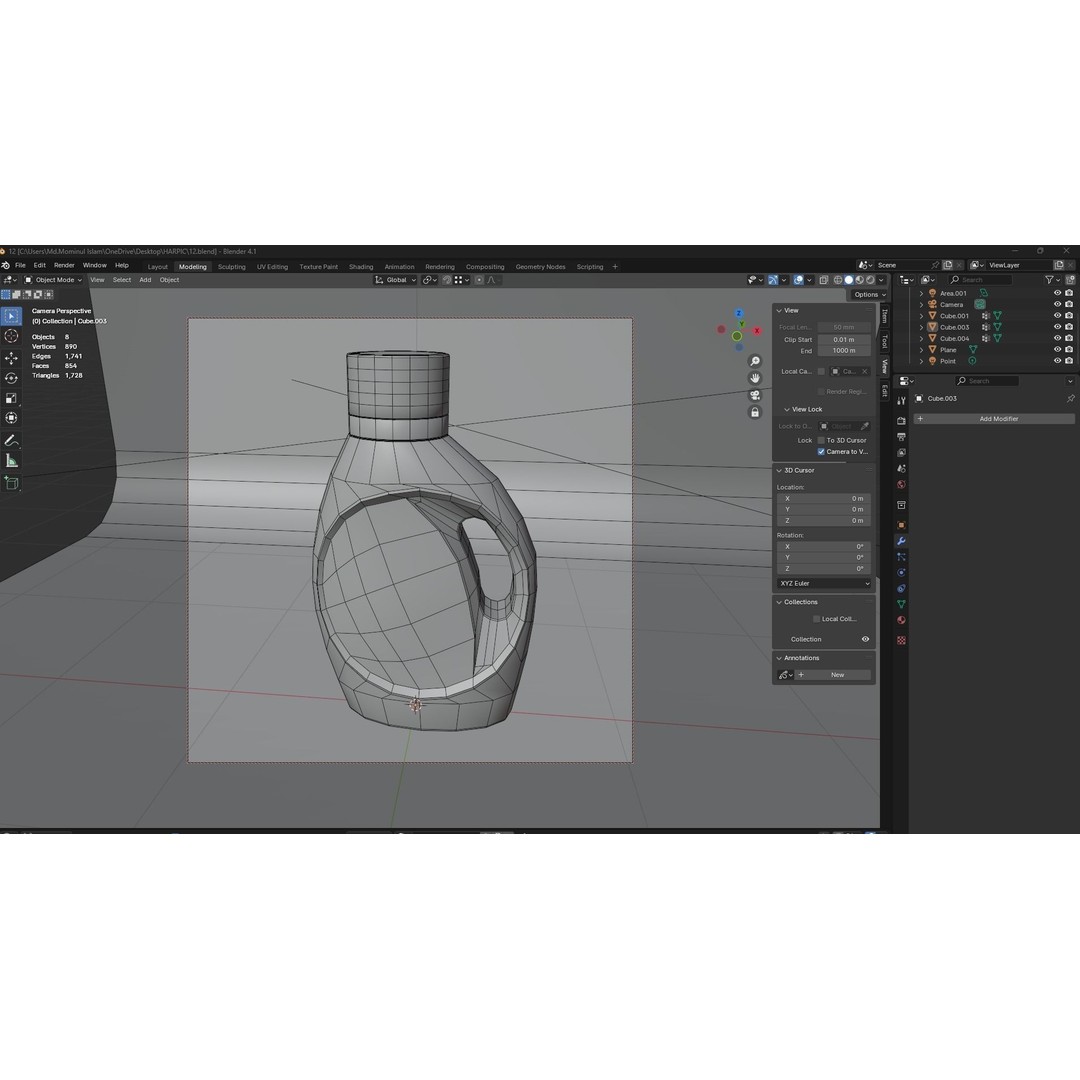 Tide Detergent Bottle 3D Model – Low Poly PBR Asset, Blender, FBX - View 27