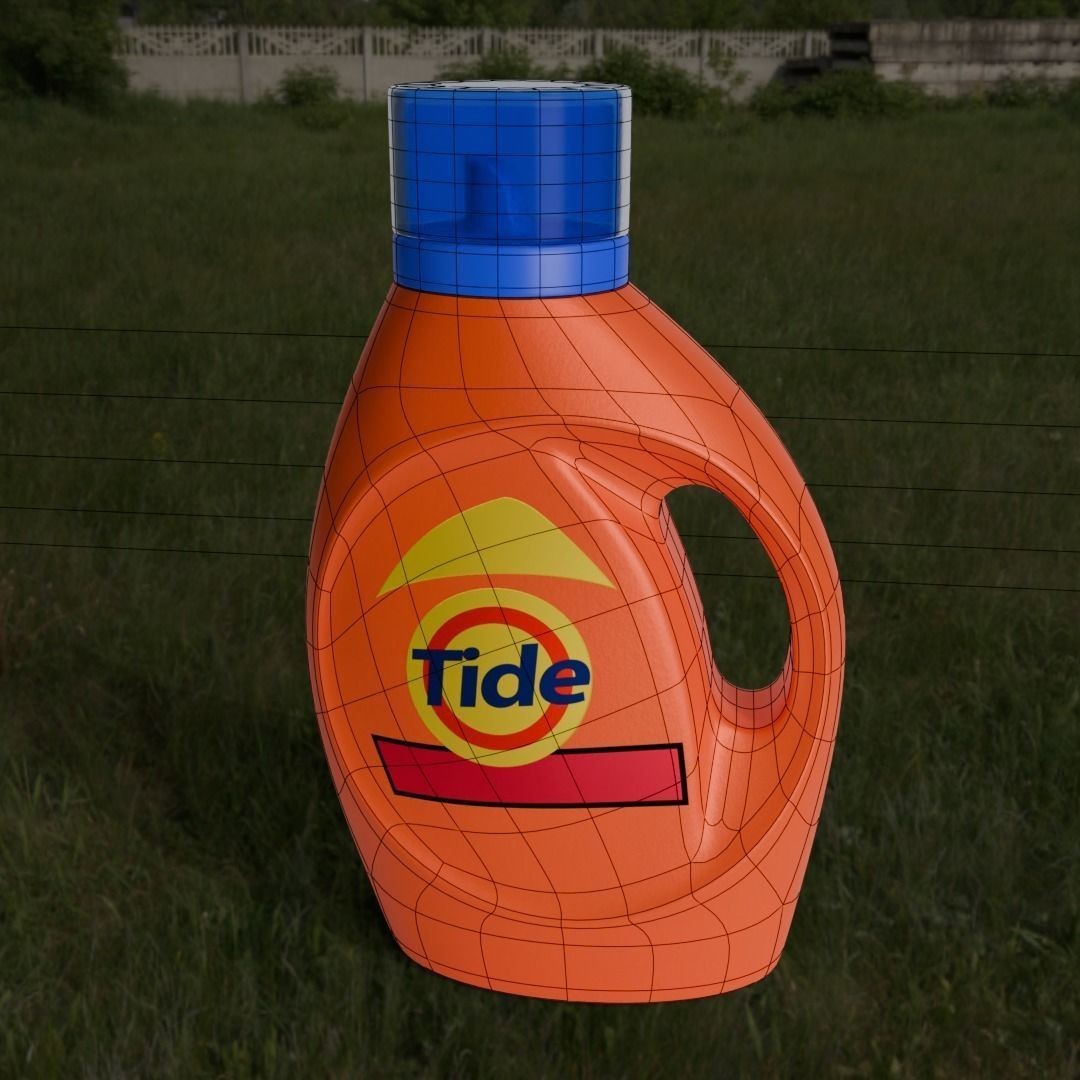 Tide Detergent Bottle 3D Model – Low Poly PBR Asset, Blender, FBX - View 8