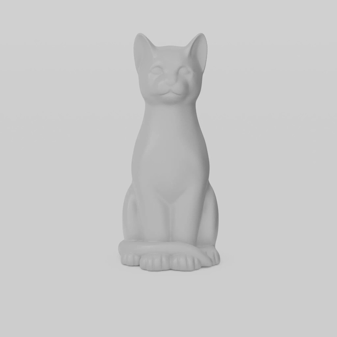 Cat Vase 3D Model – Low Poly Photo-Realistic Decor Asset, FBX - View 2