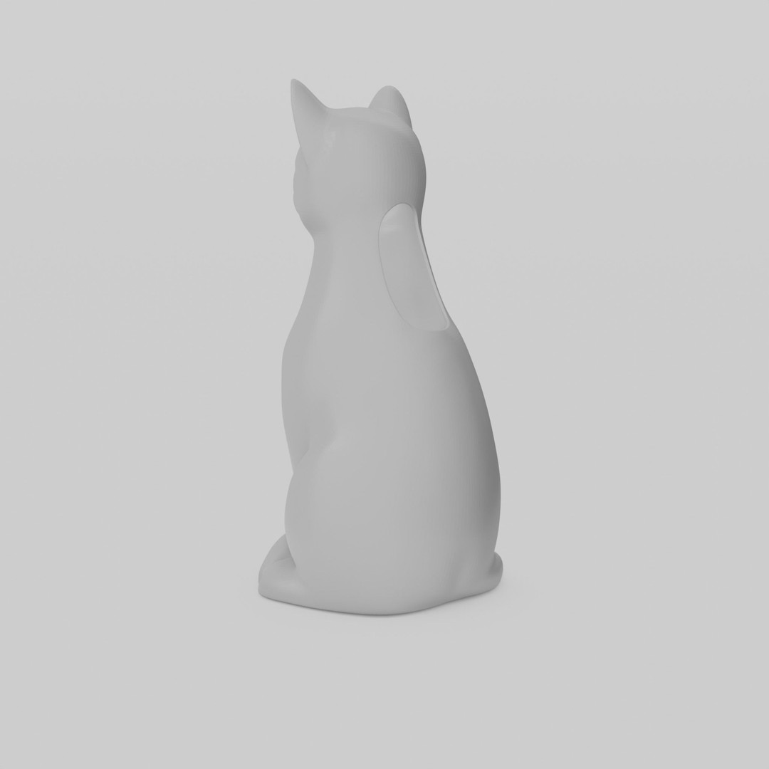 Cat Vase 3D Model – Low Poly Photo-Realistic Decor Asset, FBX - View 4