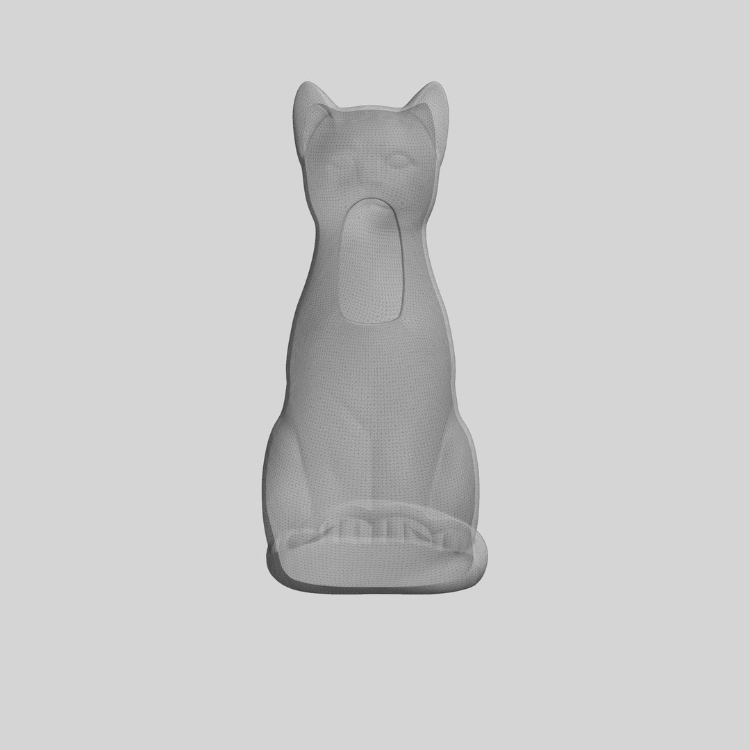 Cat Vase 3D Model – Low Poly Photo-Realistic Decor Asset, FBX - View 8