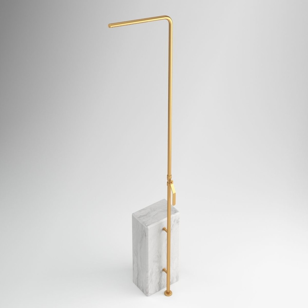 Shower 3D Model – Realistic Bathroom Fixture, FBX, PBR Textures - View 7