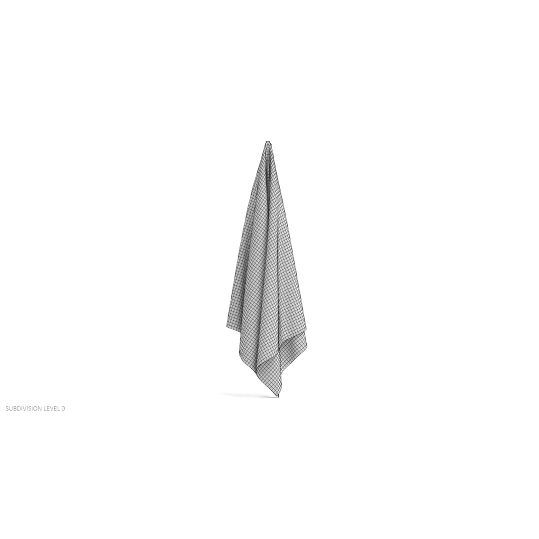 Towels 3D Model – Bathroom Linen Collection, PBR Textures - View 14