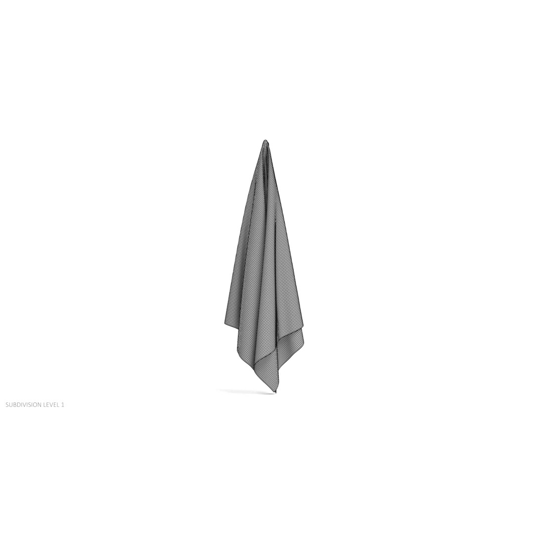 Towels 3D Model – Bathroom Linen Collection, PBR Textures - View 15