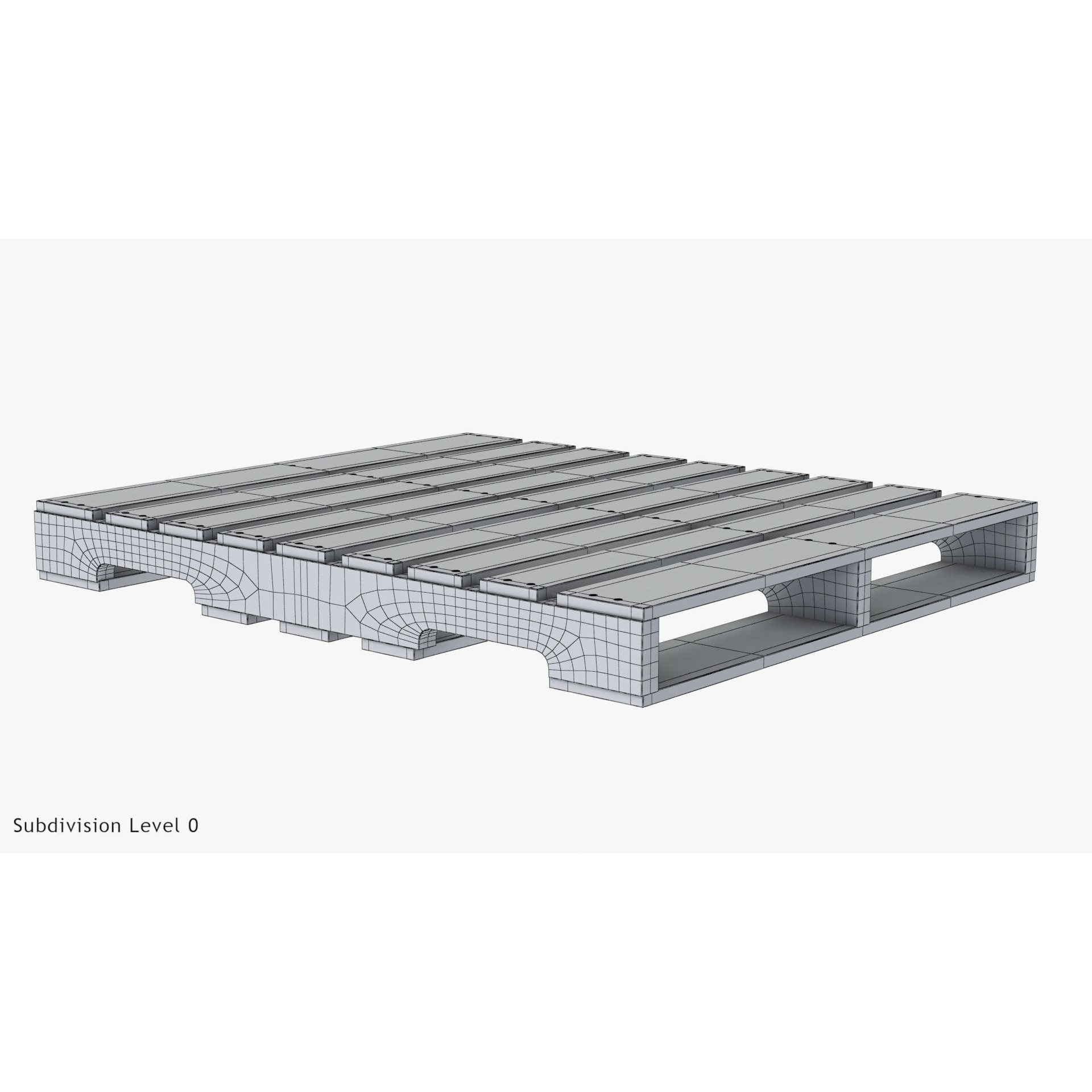 Wooden Pallet T1 - Low-Poly Game-Ready 3D Model - View 15