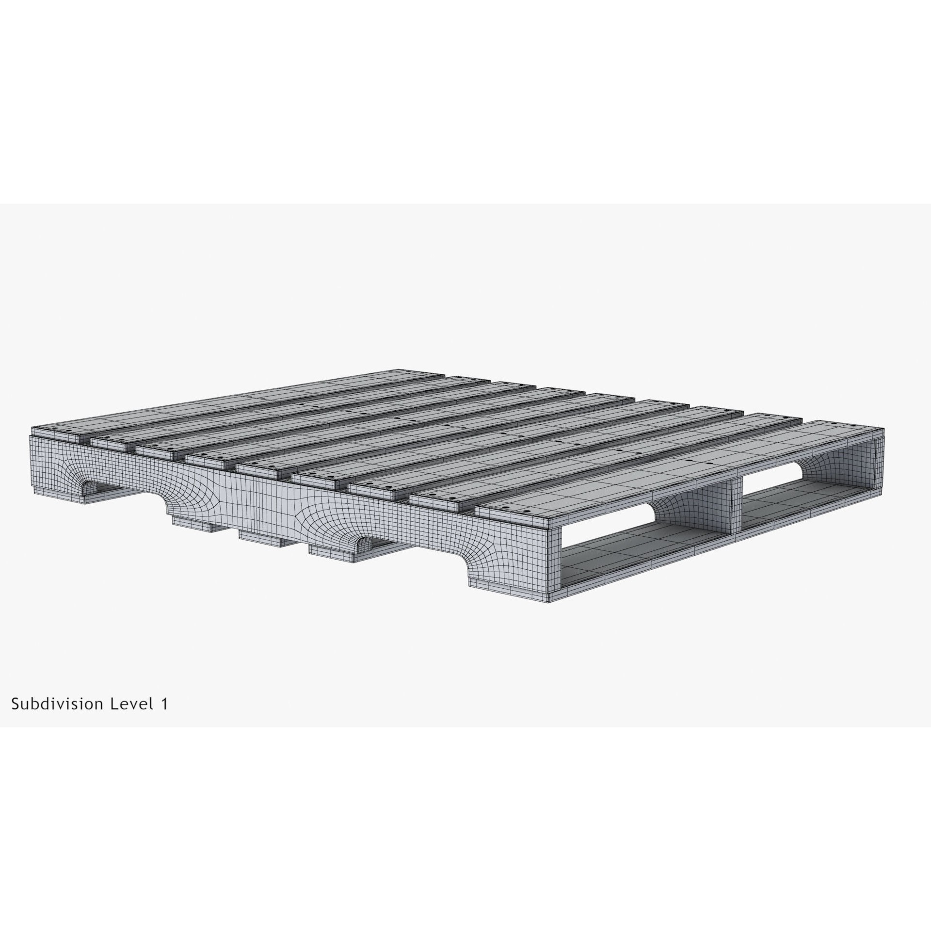 Wooden Pallet T1 - Low-Poly Game-Ready 3D Model - View 16