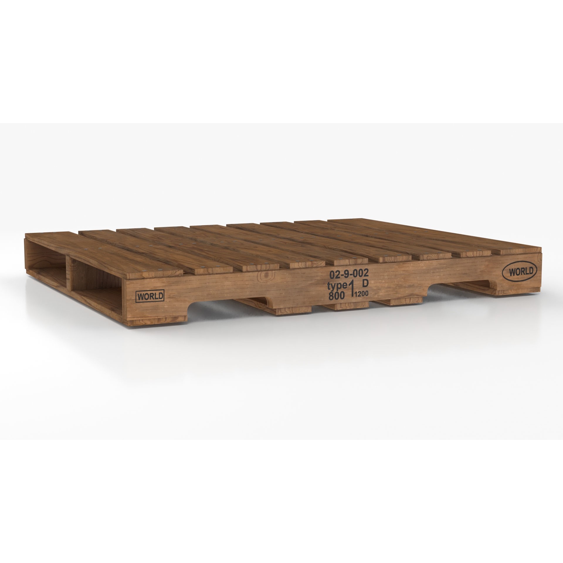 Wooden Pallet T1 - Low-Poly Game-Ready 3D Model - View 4