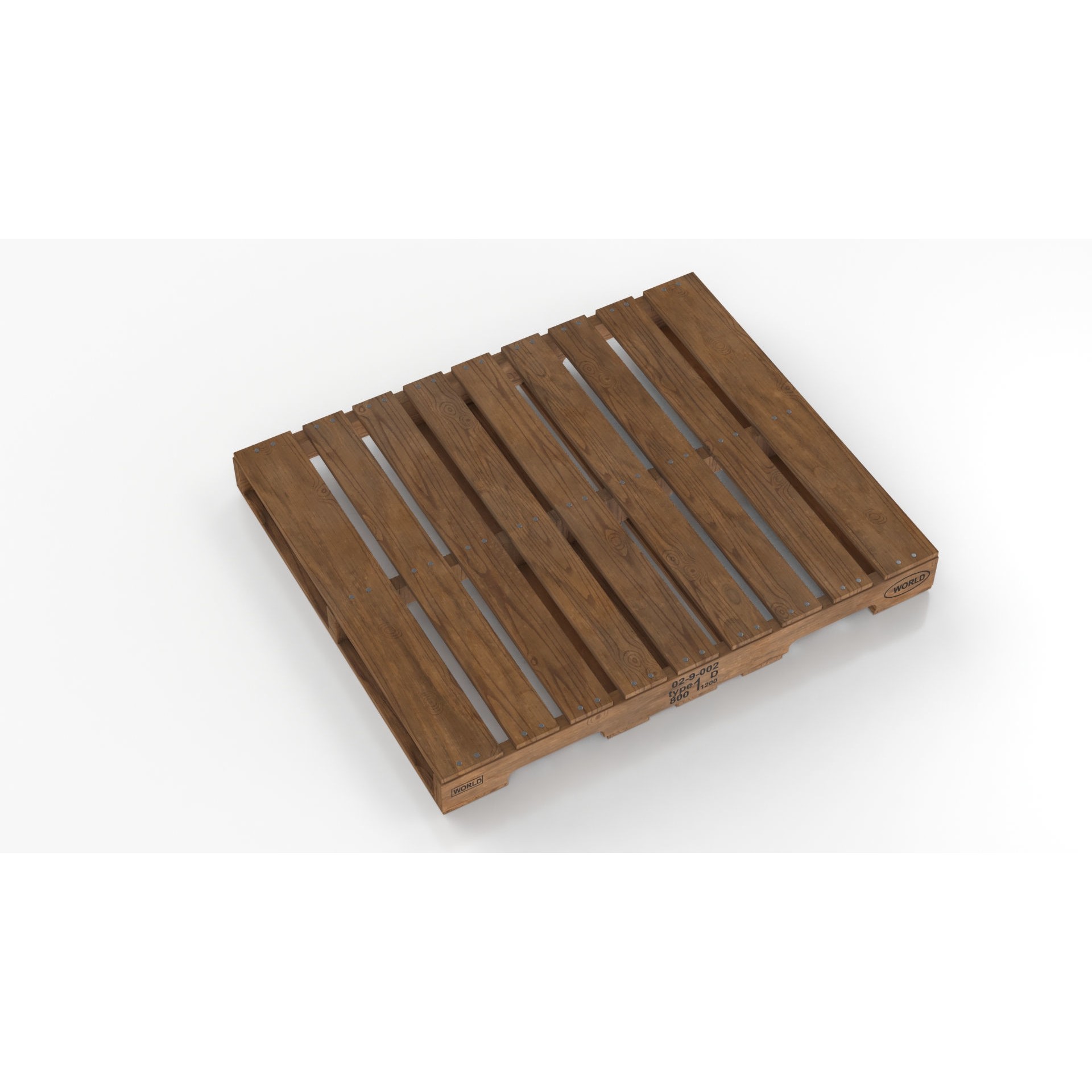 Wooden Pallet T1 - Low-Poly Game-Ready 3D Model - View 6