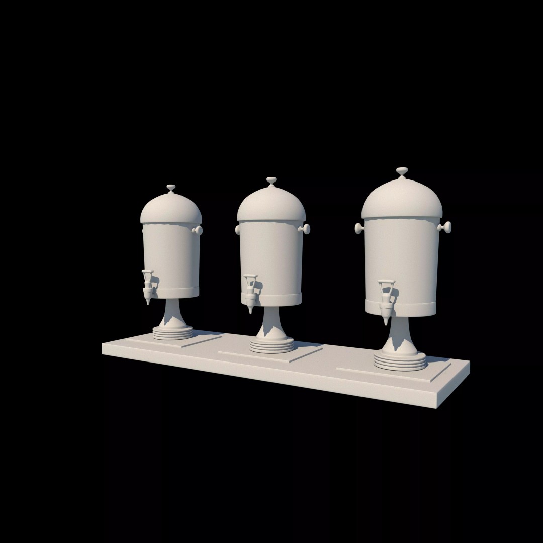 Juice Jar and Juice Dispenser 3D Model – PBR Textured Formats for Animation - View 10