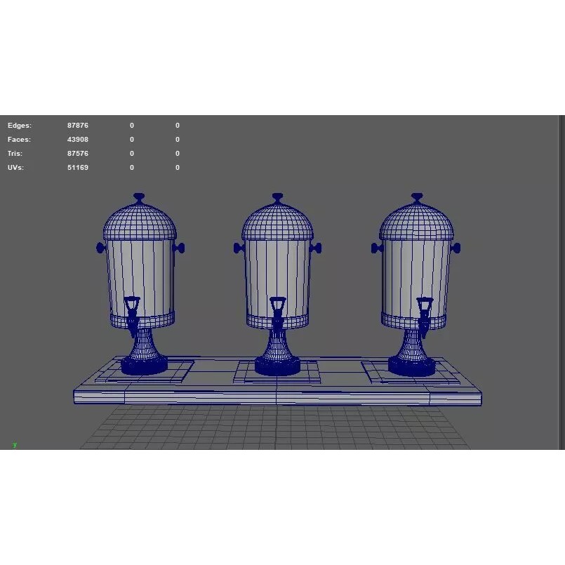 Juice Jar and Juice Dispenser 3D Model – PBR Textured Formats for Animation - View 12