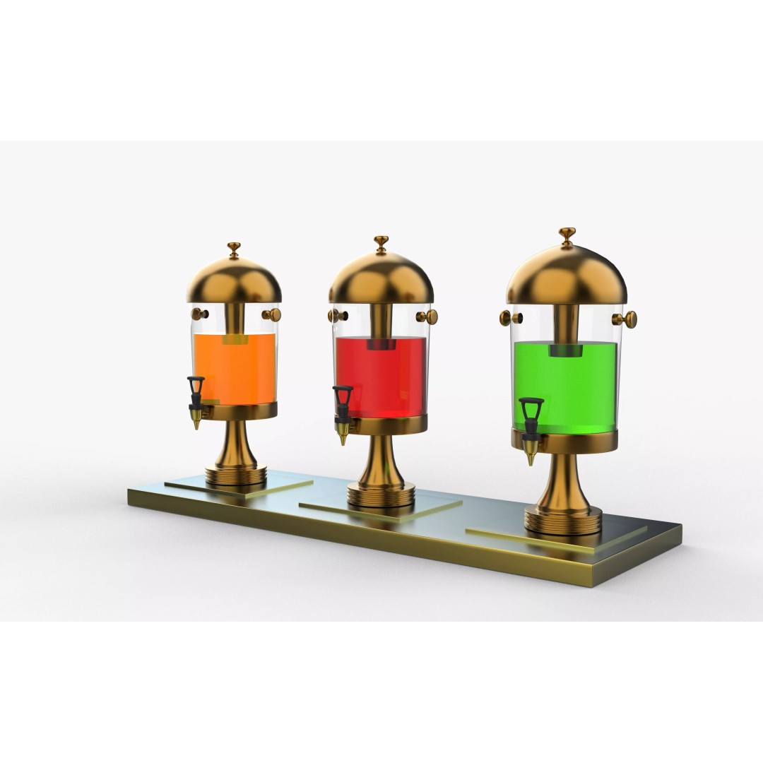 Juice Jar and Juice Dispenser 3D Model – PBR Textured Formats for Animation - View 7