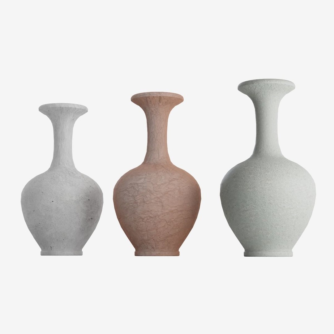 Decorative Vase 3D Model – Low Poly Game Ready, FBX, PBR Textures - View 10
