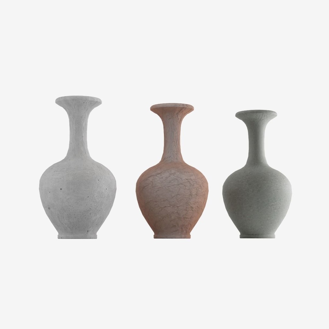 Decorative Vase 3D Model – Low Poly Game Ready, FBX, PBR Textures - View 12
