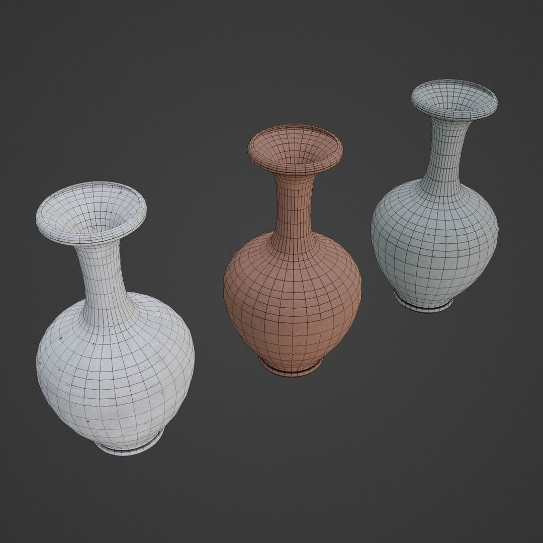 Decorative Vase 3D Model – Low Poly Game Ready, FBX, PBR Textures - View 16