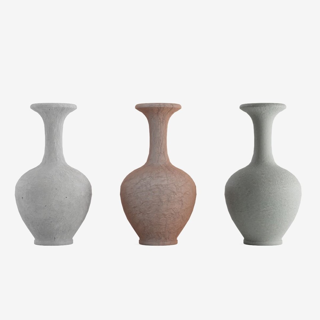 Decorative Vase 3D Model – Low Poly Game Ready, FBX, PBR Textures - View 3