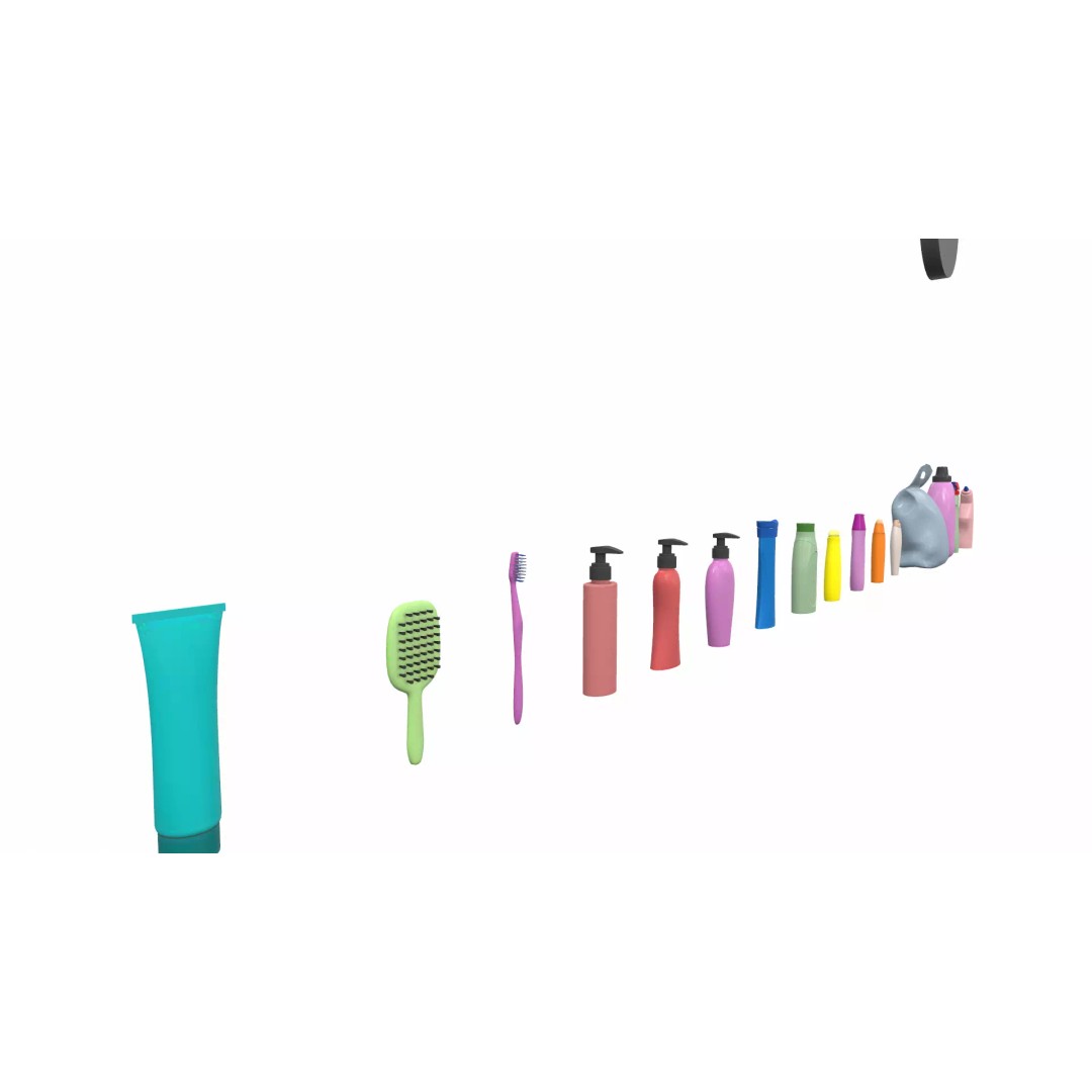 Cartoon Work Props 3D Model – Stylized Household & Gym Accessories, FBX - View 20