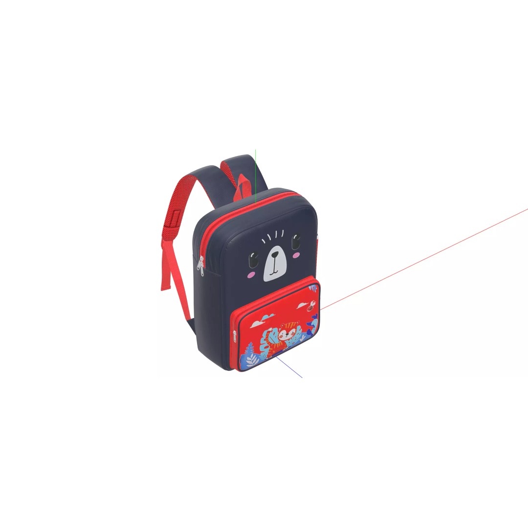 Kids Graphic Printed PU Backpack 3D Model – Mid Poly PBR Asset, FBX, OBJ - View 6