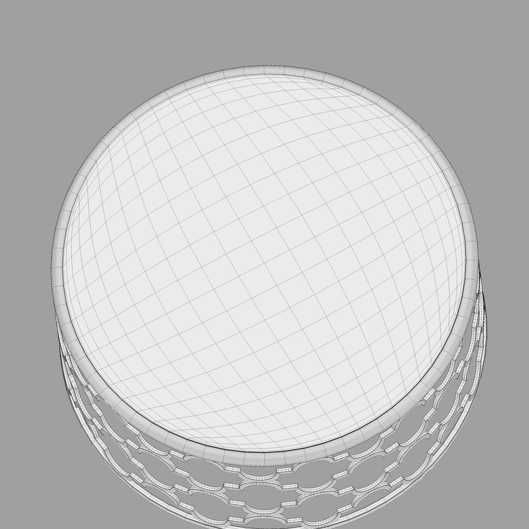 Moroccan Round Trellis Table 3D Model – PBR Textured, Game-Ready Formats - View 11