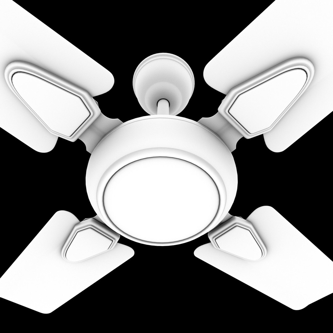 Ceiling Fan 3D Model – Low Poly Interior Asset, PBR Textures, FBX