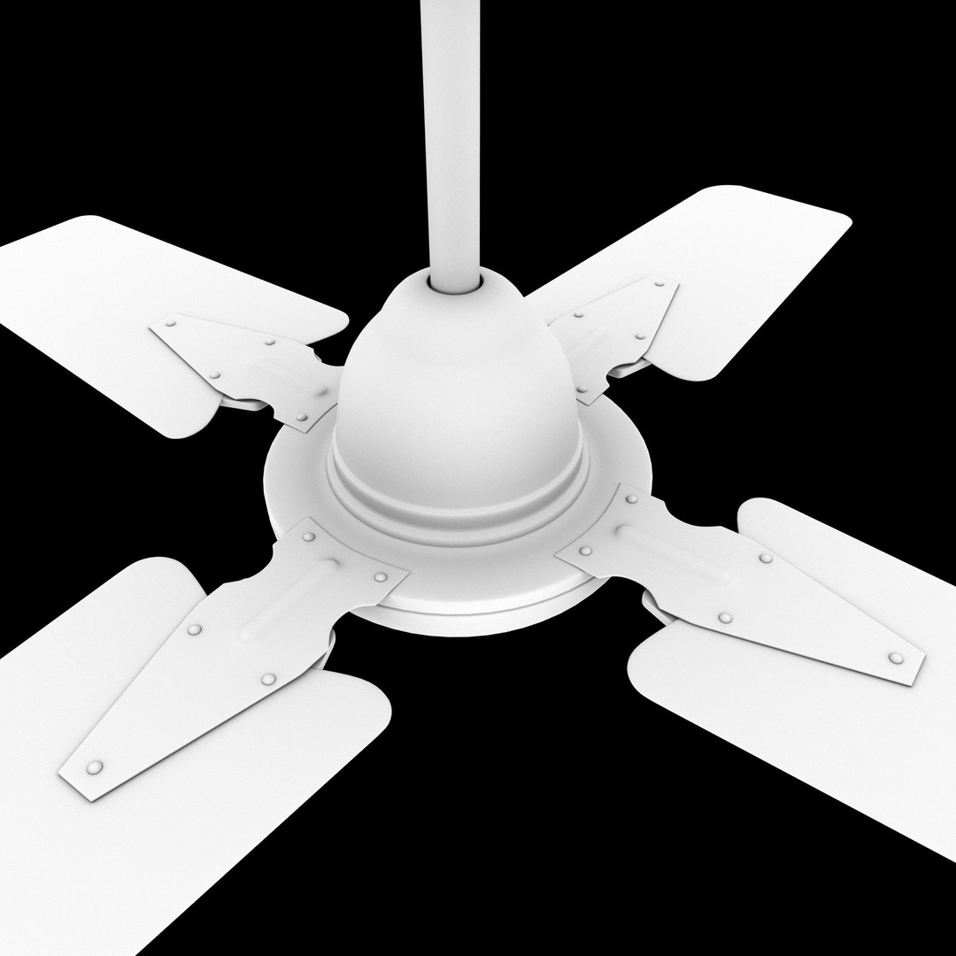 Ceiling Fan 3D Model – Low Poly Interior Asset, PBR Textures, FBX - View 10