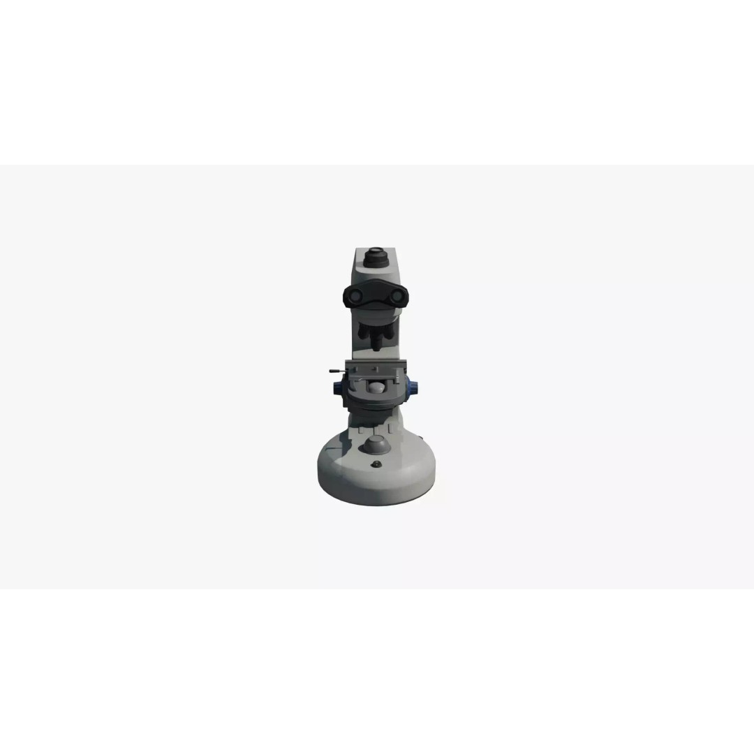 Microscope 3D Model – Low Poly Laboratory Tool, PBR Textures - View 7