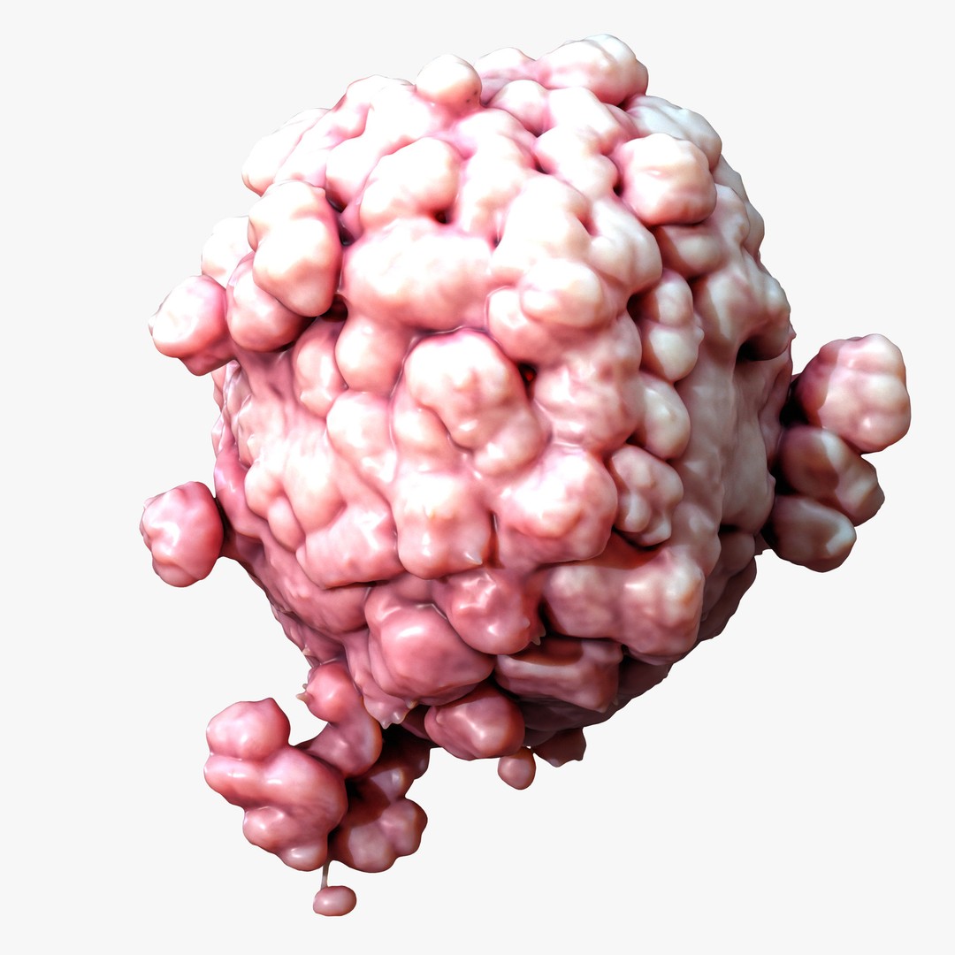 Cancer Cell Tumor 3D Model – High Poly PBR Asset, FBX, OBJ, Blender - View 4