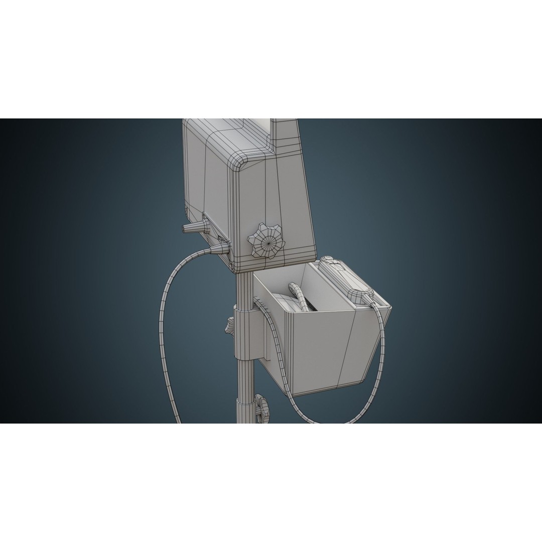 Vital Signs Monitor 3D Model – Low Poly Medical Device, FBX, OBJ - View 10