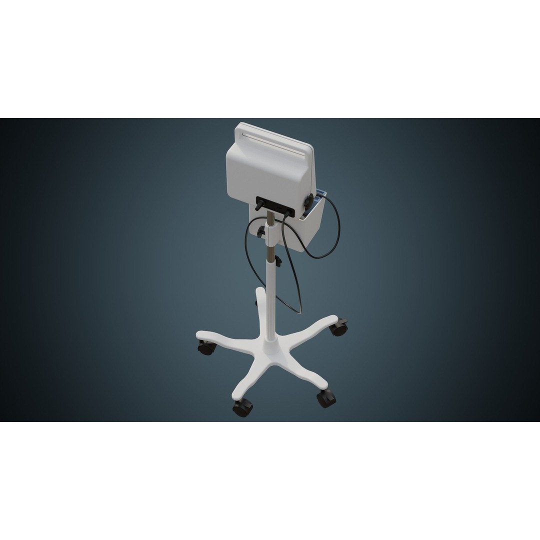 Vital Signs Monitor 3D Model – Low Poly Medical Device, FBX, OBJ - View 4