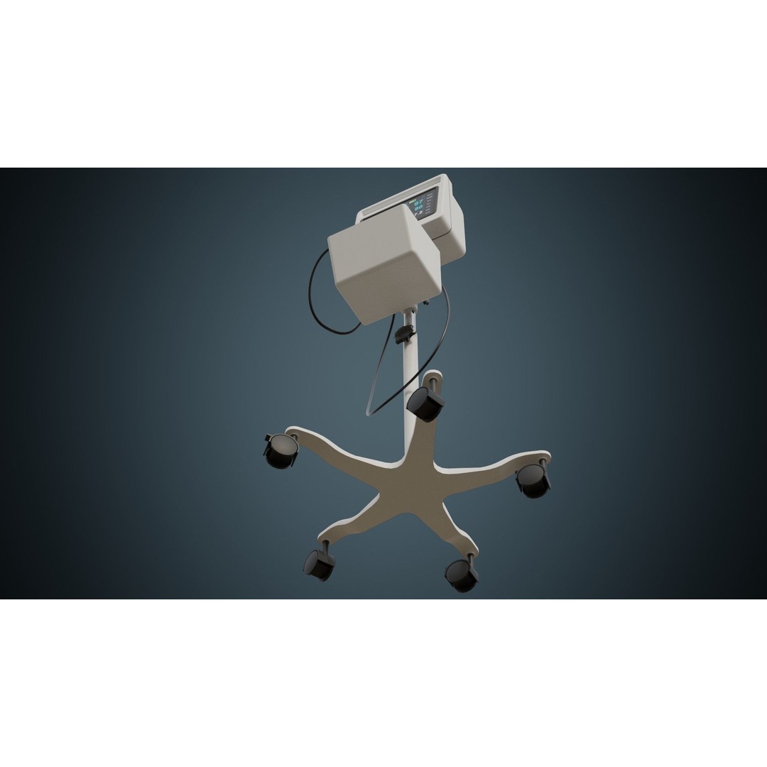 Vital Signs Monitor 3D Model – Low Poly Medical Device, FBX, OBJ - View 6