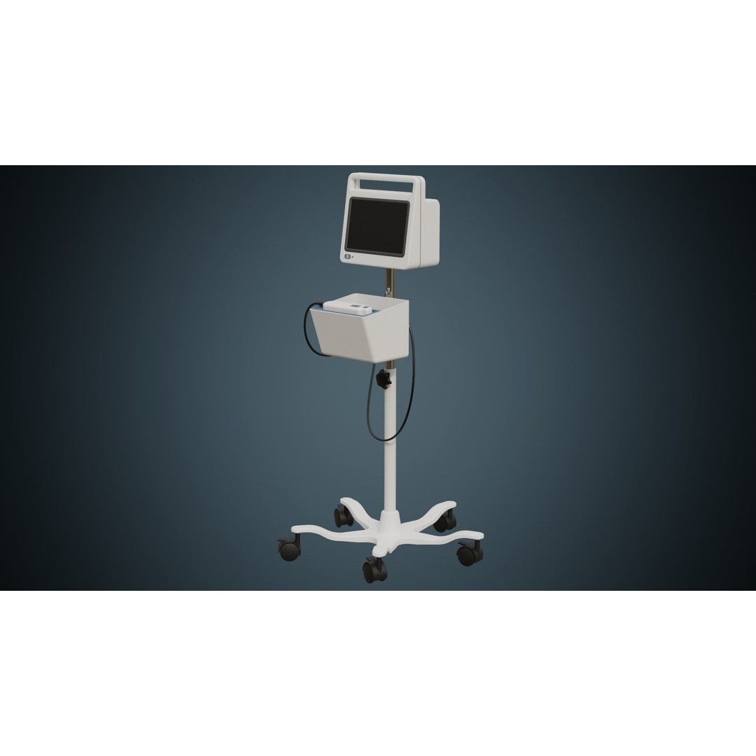 Vital Signs Monitor 3D Model – Low Poly Medical Device, FBX, OBJ - View 8