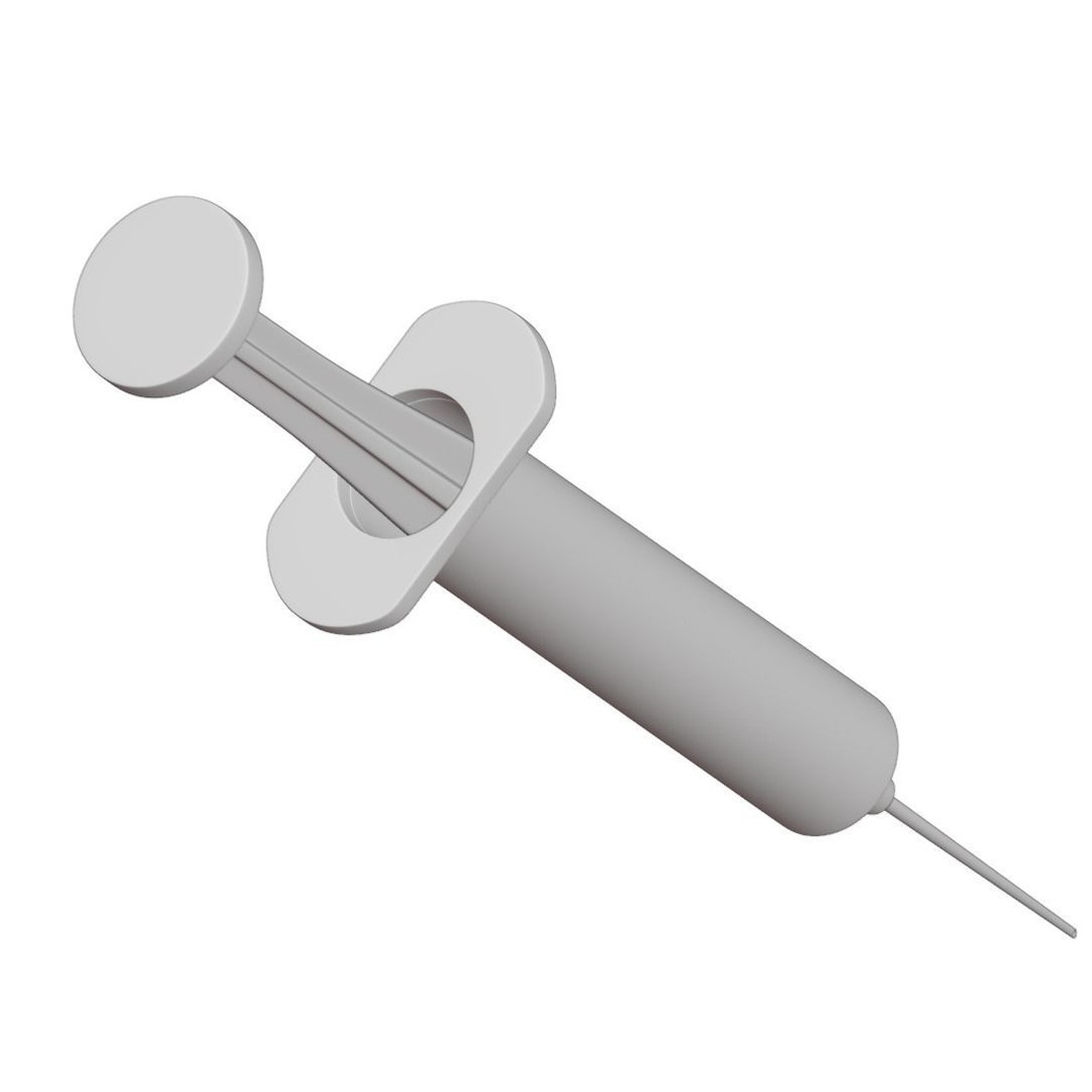 Disposable Syringe 3D Model – PBR Medical Asset, FBX, OBJ, Blender - View 10